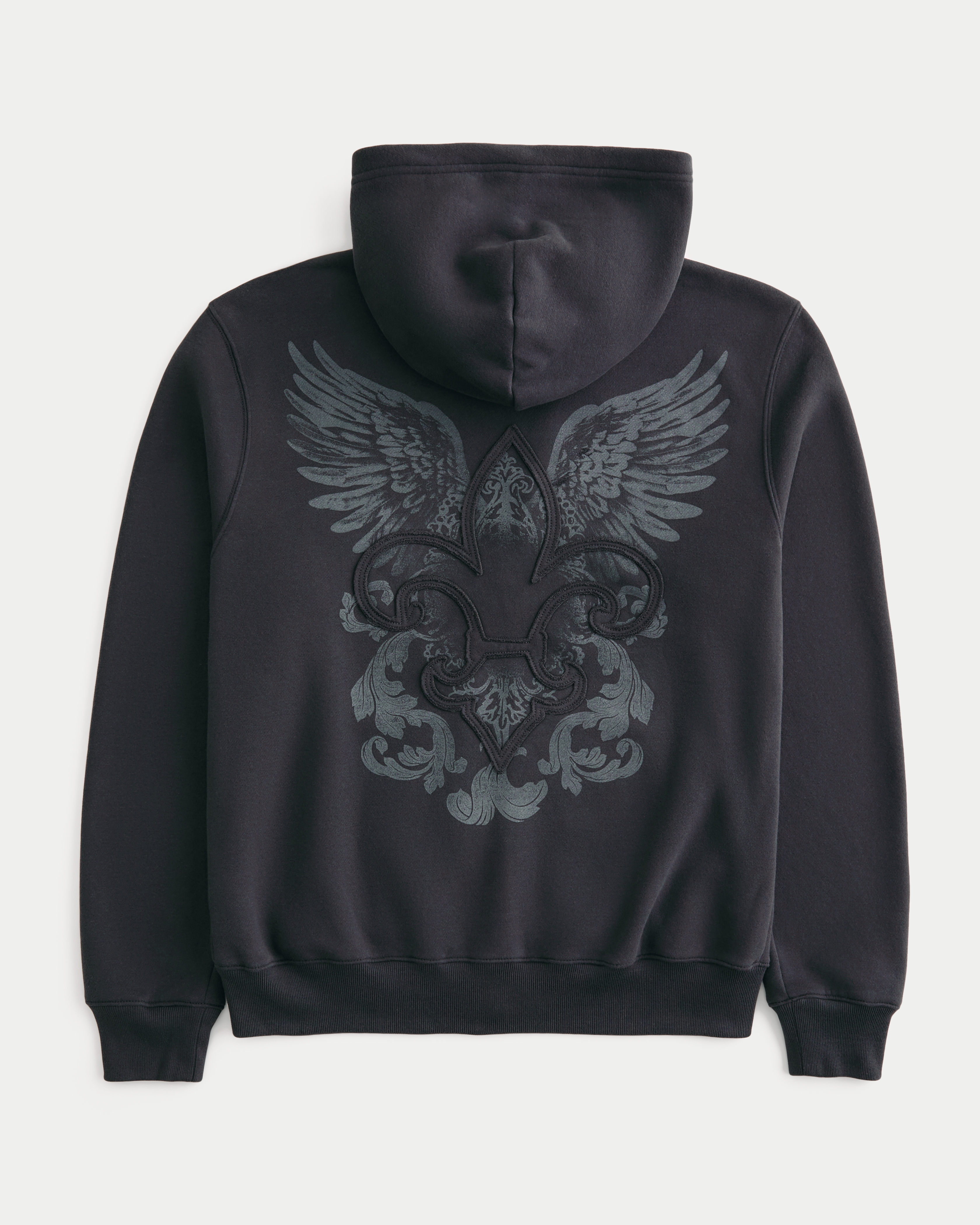 Hollister Feel Good Zip-Up Y2K Graphic Hoodie