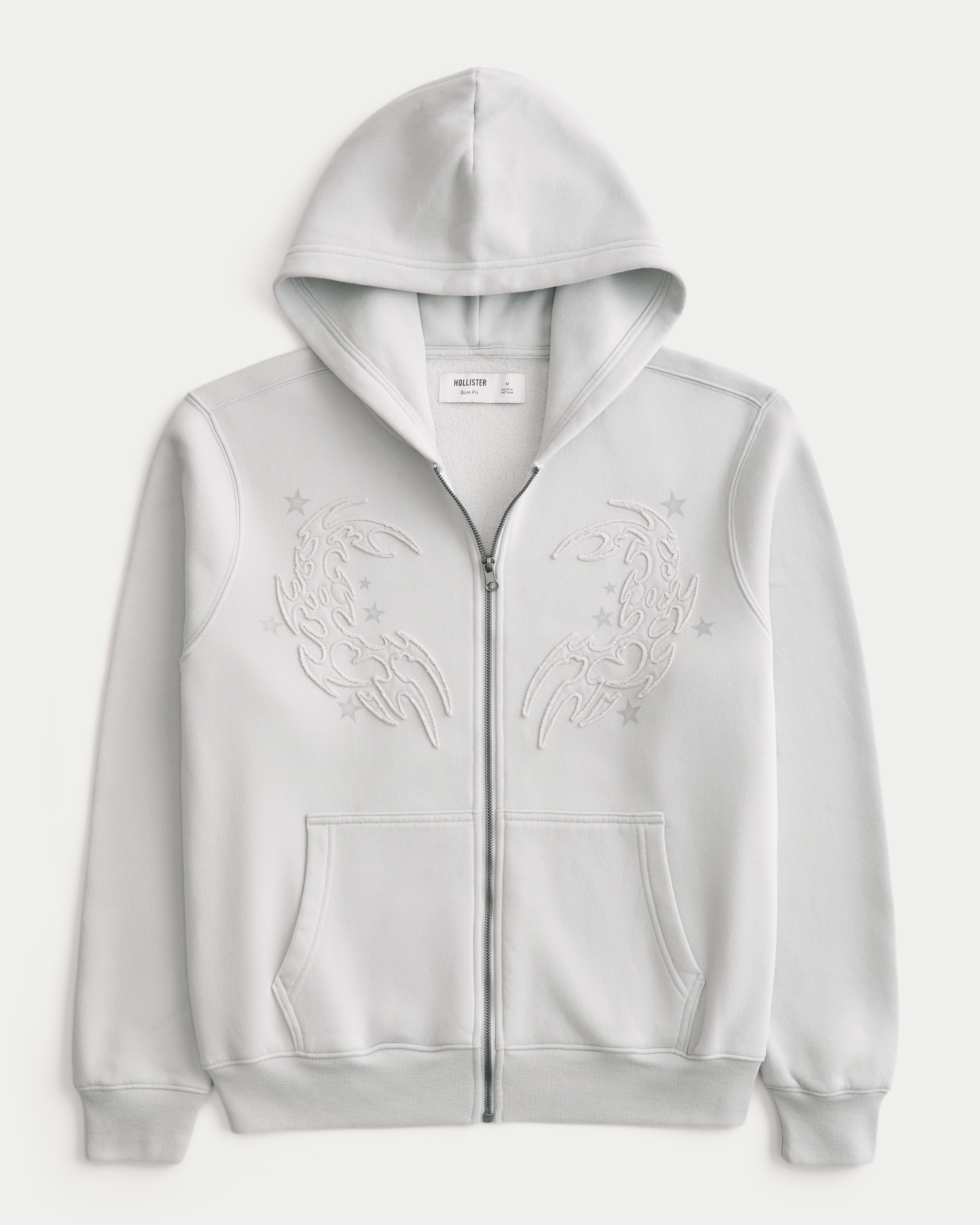 Hollister Feel Good Y2K Graphic Zip-Up Hoodie