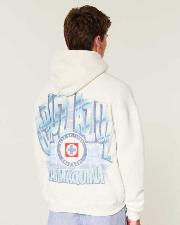 Club de Futbol Cruz Azul Graphic Hoodie, Cream view 1