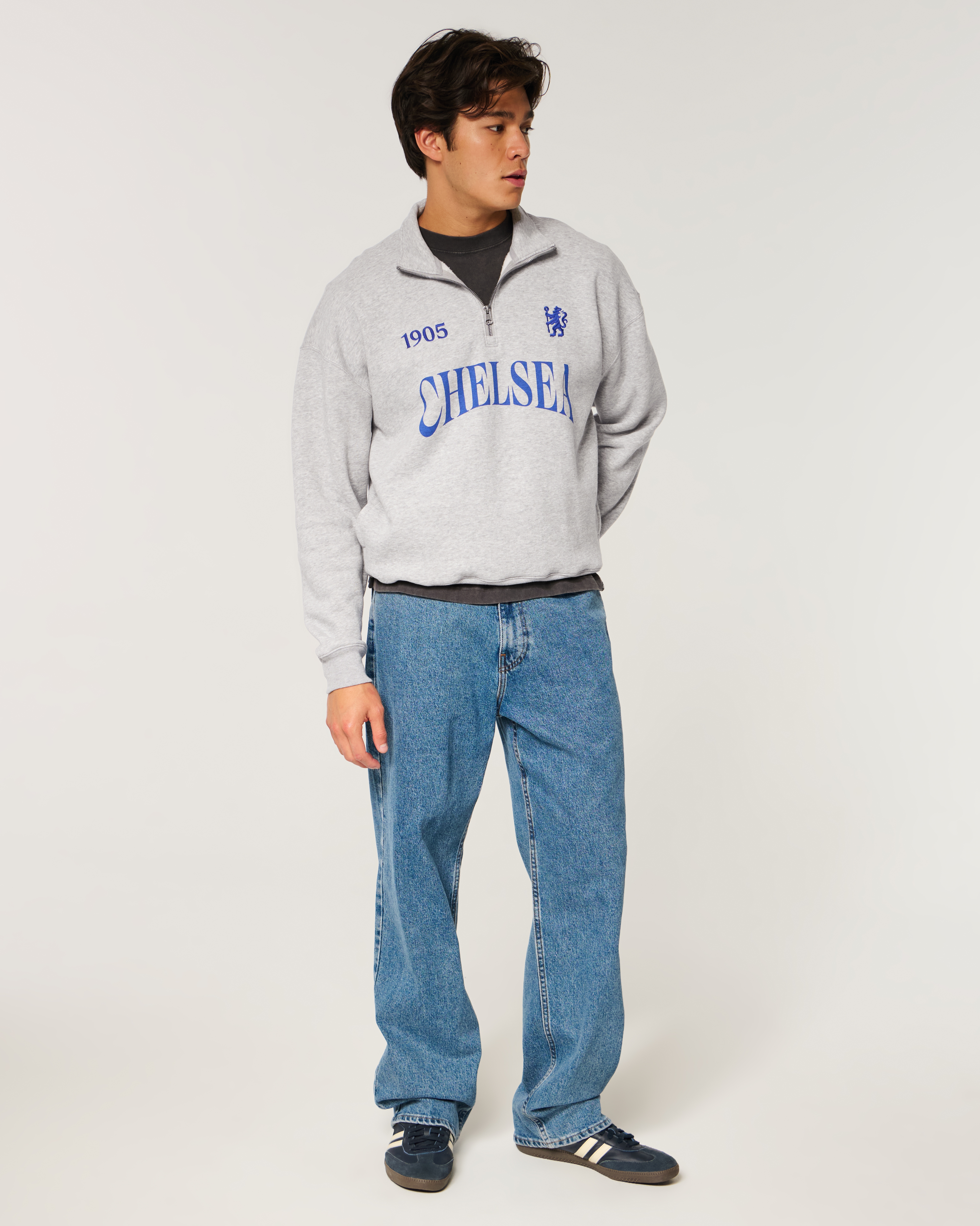 Hollister Quarter-Zip Chelsea F.C. Graphic Sweatshirt | Liberty Center