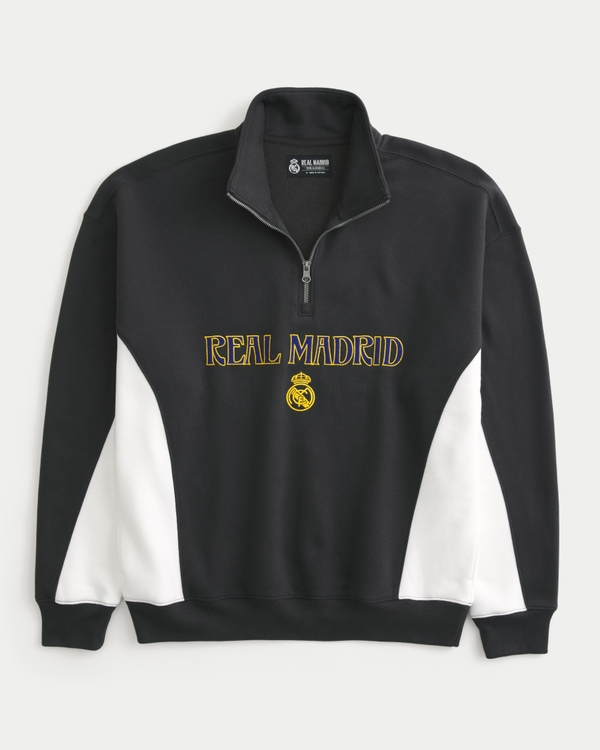  Real Madrid ハーフジップウェア Men's Quarter-Zip Real Madrid CF Graphic Sweatshirt | Men's Tops