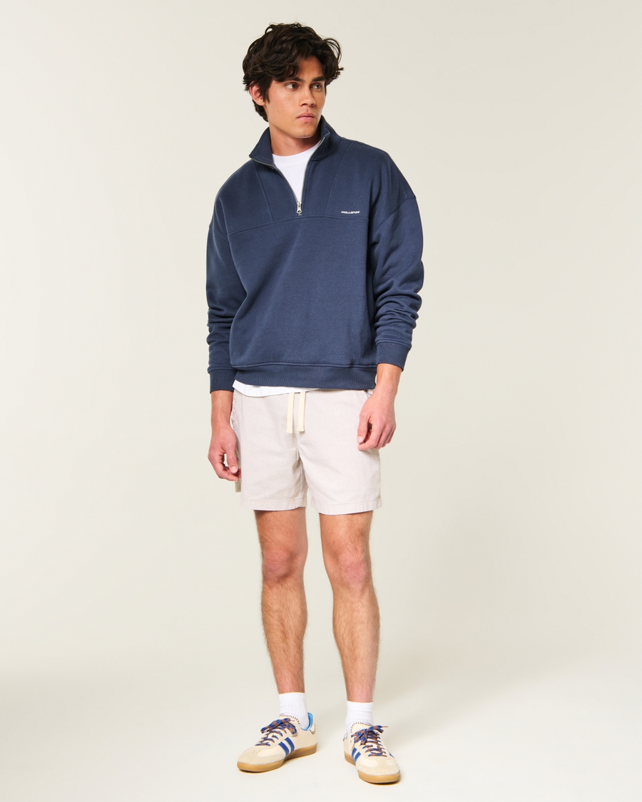 Boxy Quarter-Zip Sweatshirt