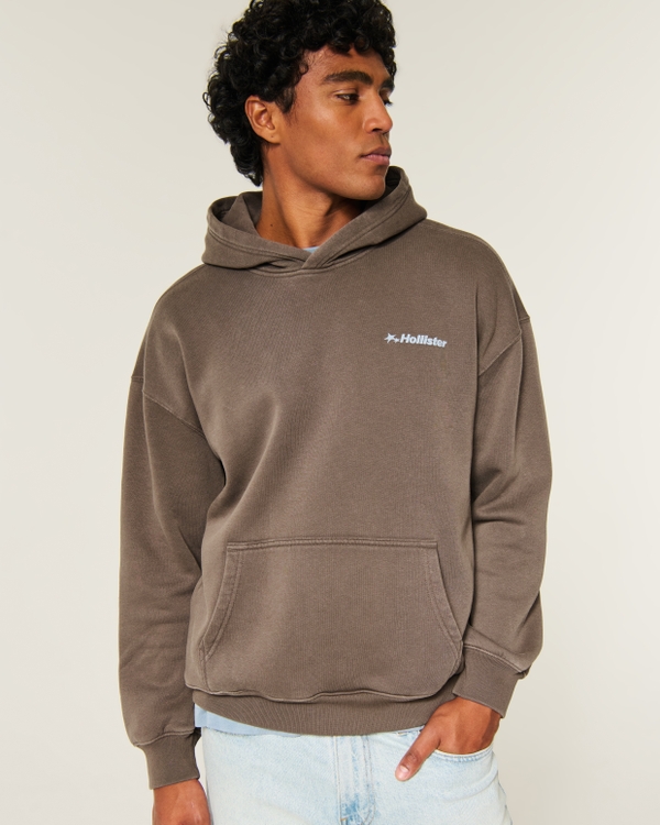 Boxy Logo Graphic Hoodie