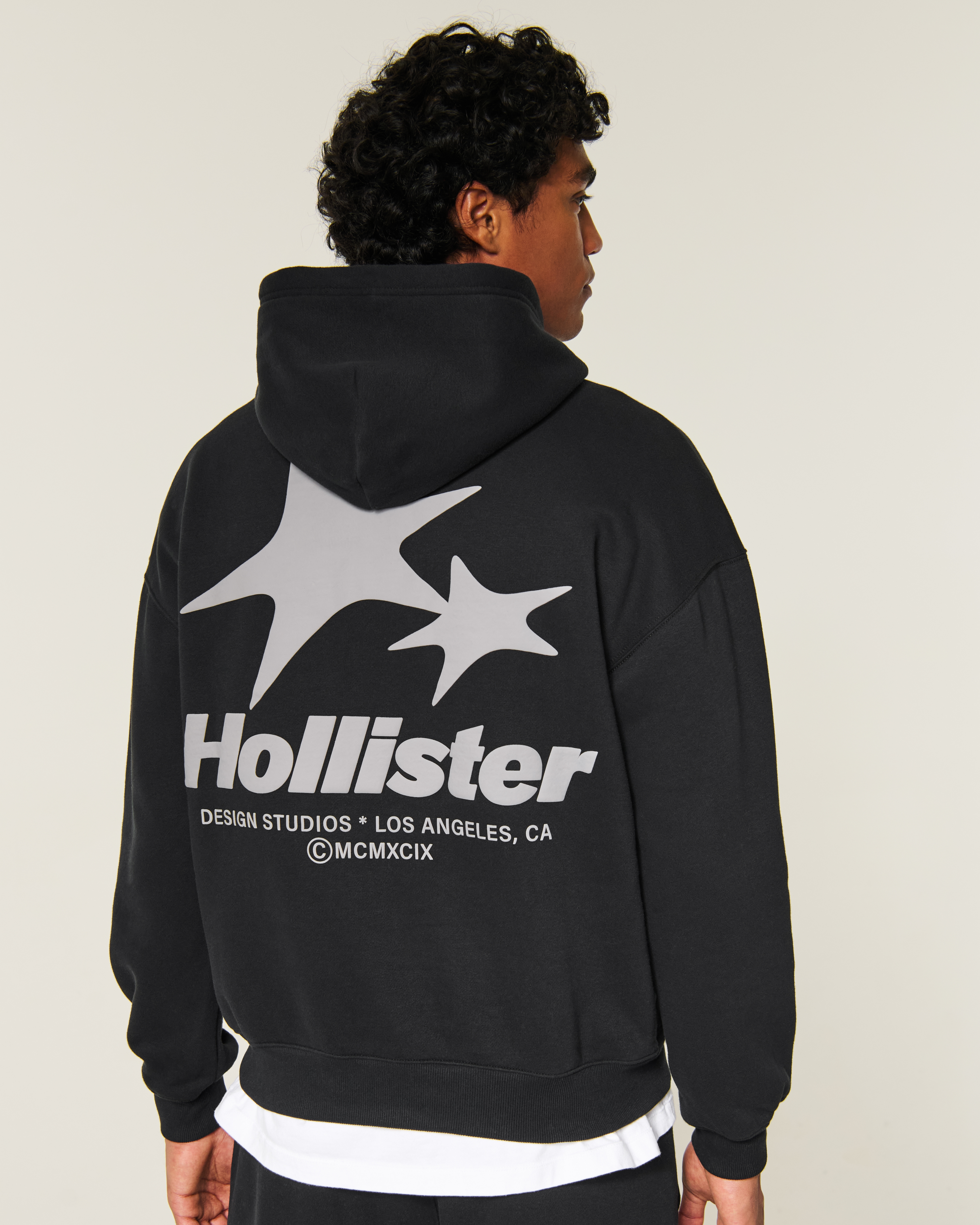 Boxy Logo Graphic Hoodie