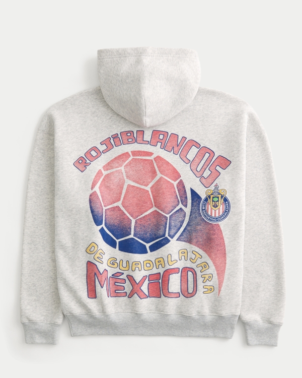 Club Deportivo Guadalajara Graphic Hoodie, Light Heather Gray view 1