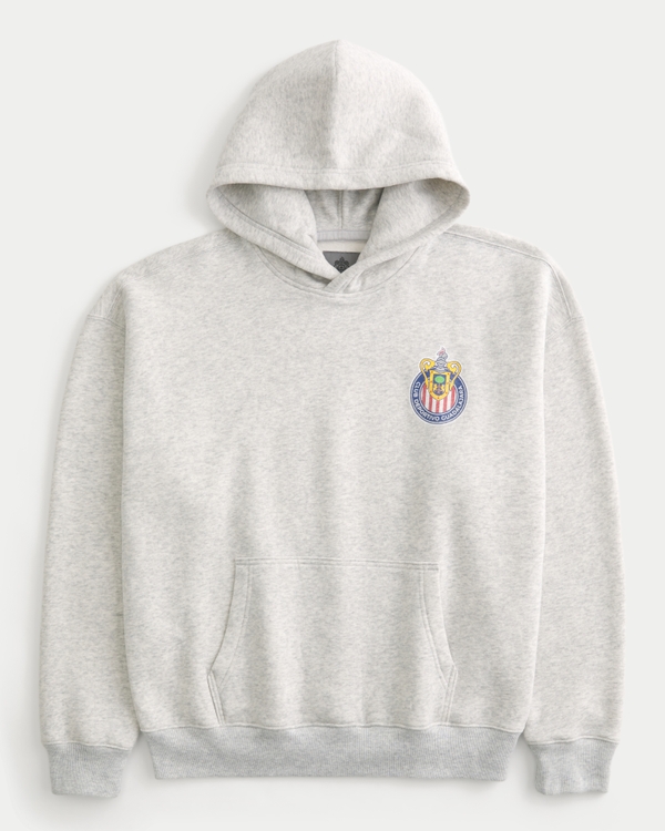 Club Deportivo Guadalajara Graphic Hoodie, Light Heather Gray view 2
