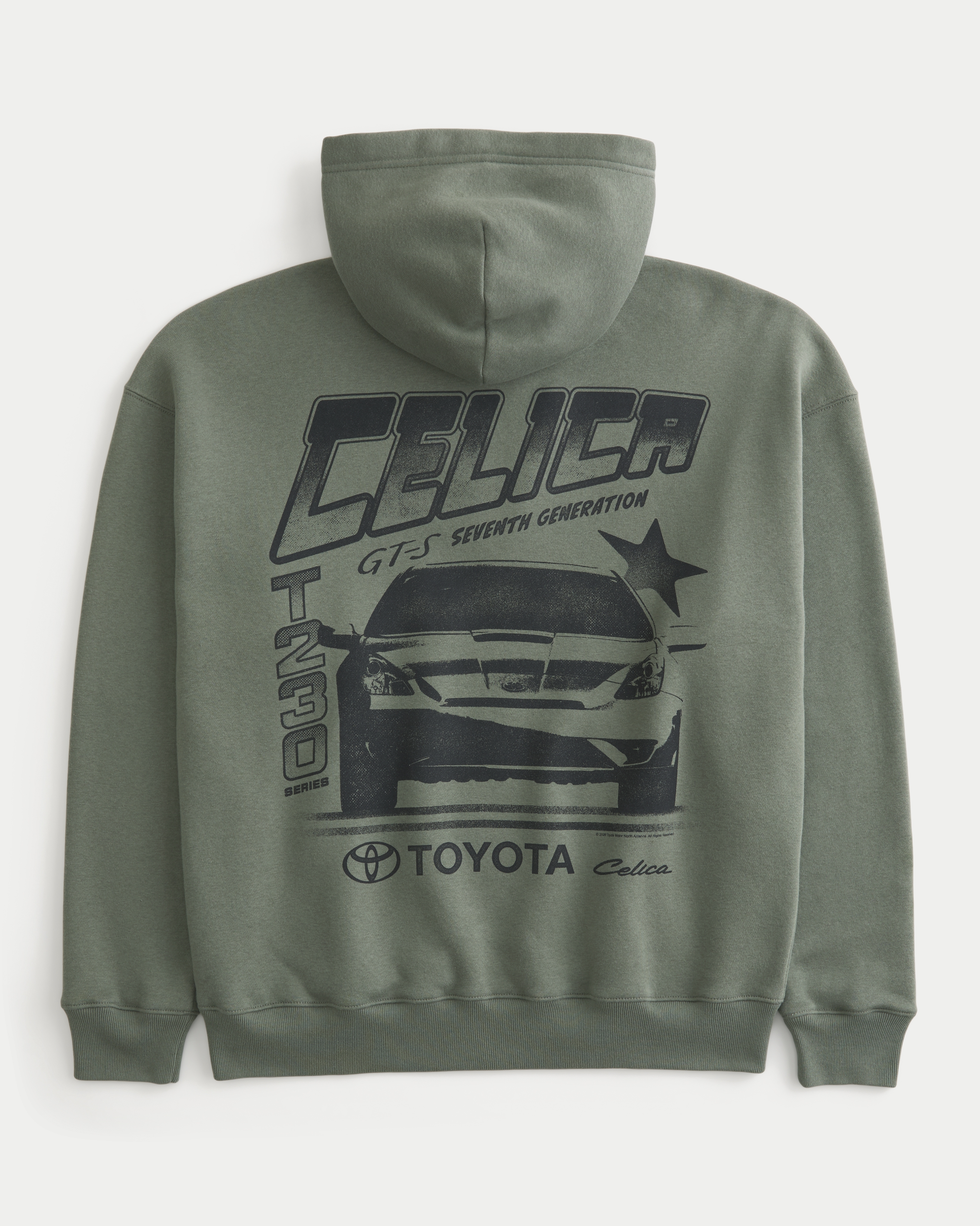 Boxy Zip-Up Toyota Celica Graphic Hoodie