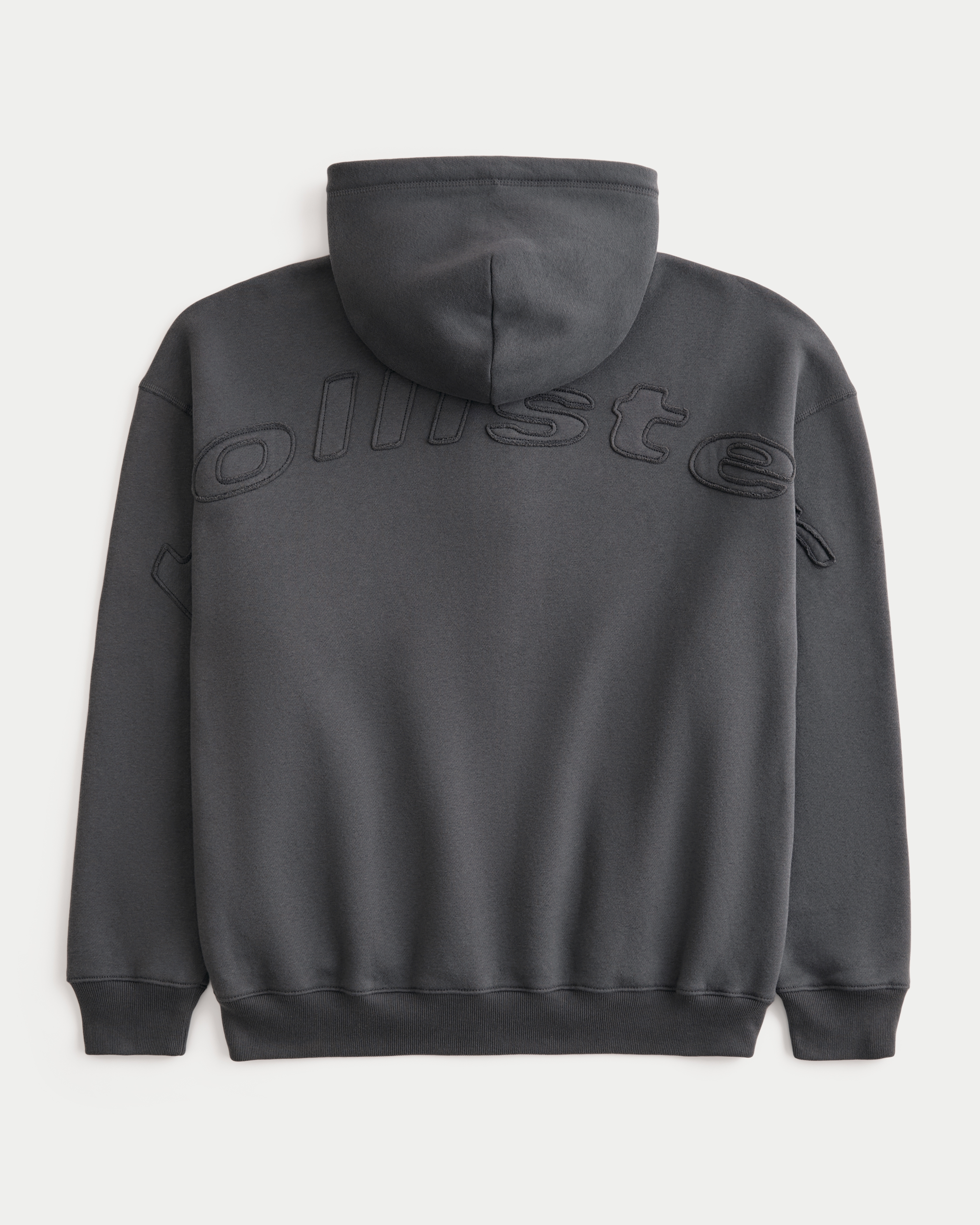 Boxy Zip-Up Logo Graphic Hoodie