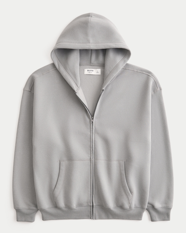 Boxy Zip-Up Hoodie