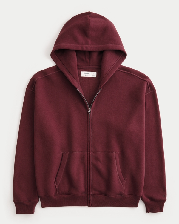 Boxy Zip-Up Hoodie
