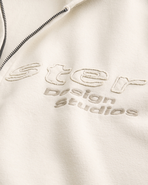 Men's Boxy Zip-Up Logo Graphic Hoodie | Men's Tops | HollisterCo.com