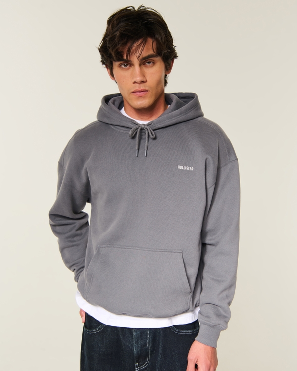 Hollister Feel Good Boxy Logo Hoodie