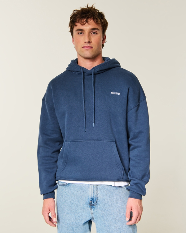 Hollister Feel Good Boxy Logo Hoodie