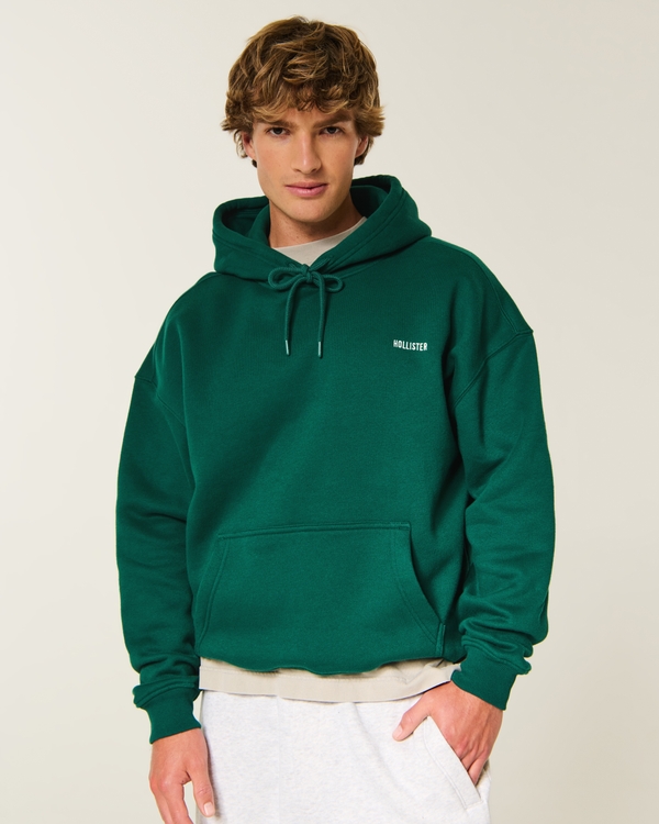 Hollister Feel Good Boxy Logo Hoodie