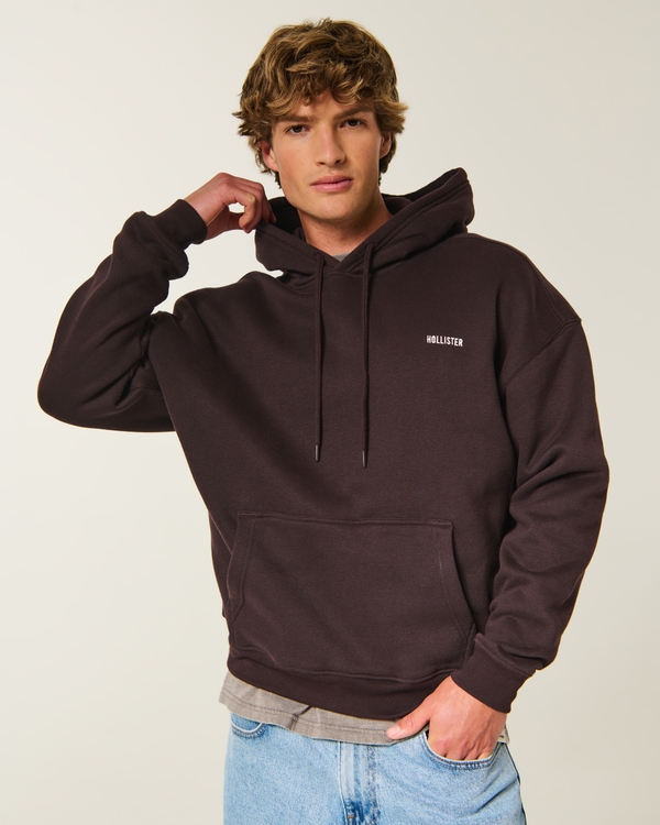Hollister Feel Good Boxy Logo Hoodie