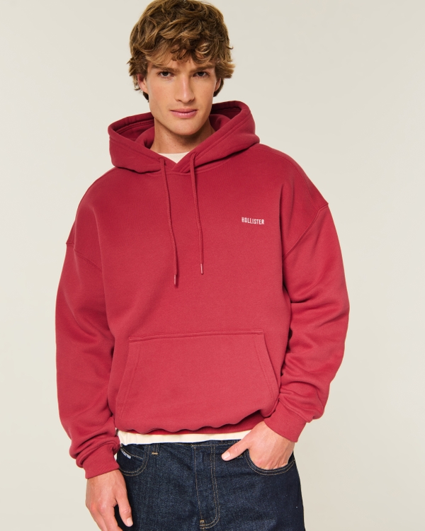 Hollister Feel Good Boxy Logo Hoodie