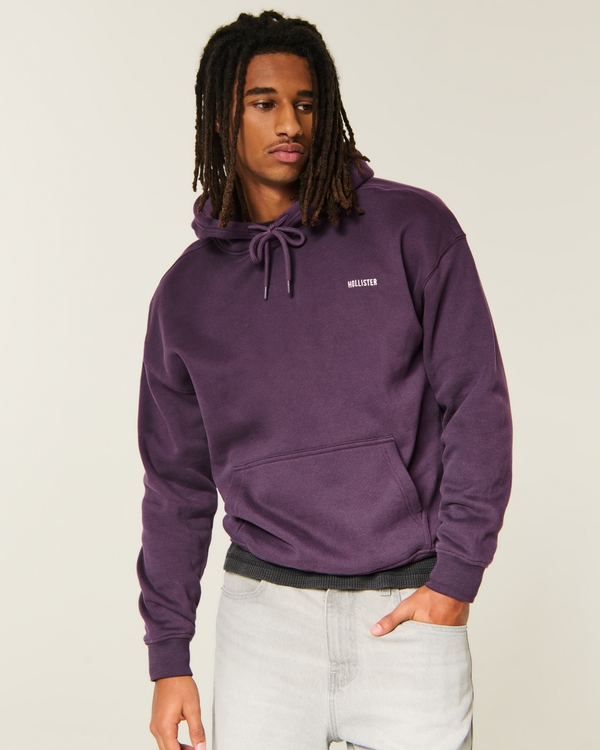 Hollister Feel Good Boxy Logo Hoodie