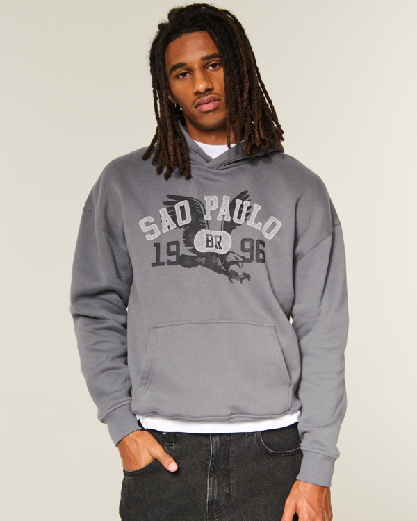 Hollister Feel Good Boxy Sao Paulo Graphic Hoodie