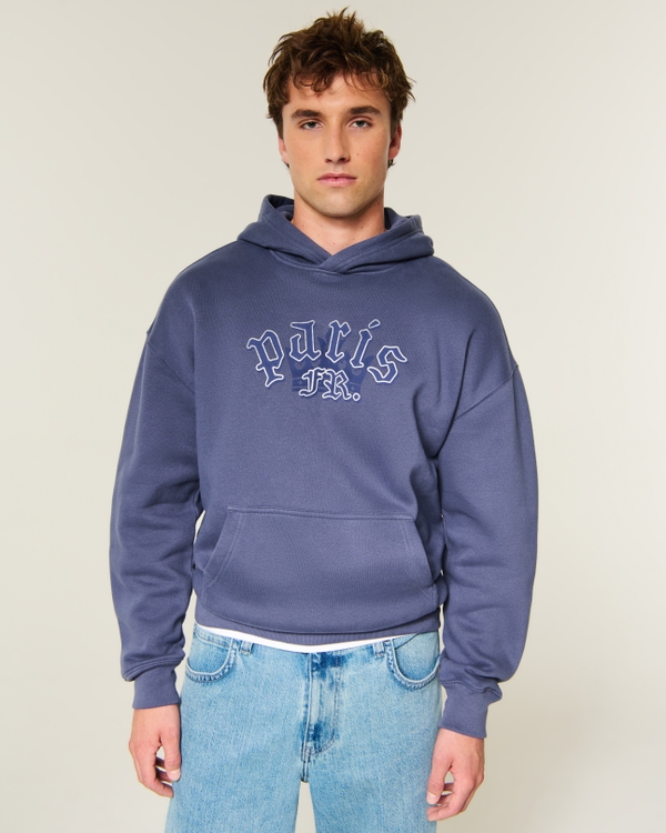 Hollister Feel Good Boxy Paris Graphic Hoodie
