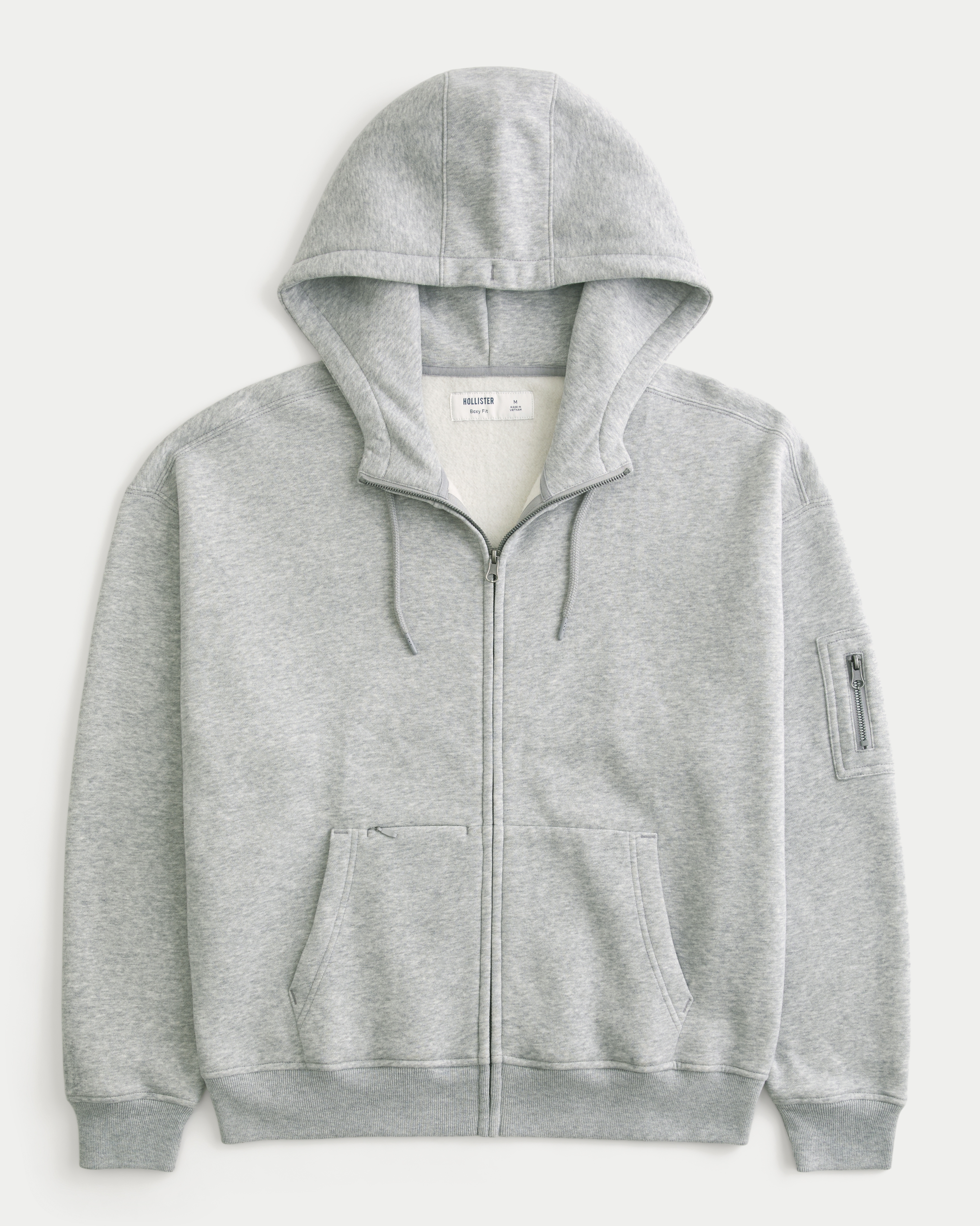 Boxy Zip-Up Snorkel Hoodie
