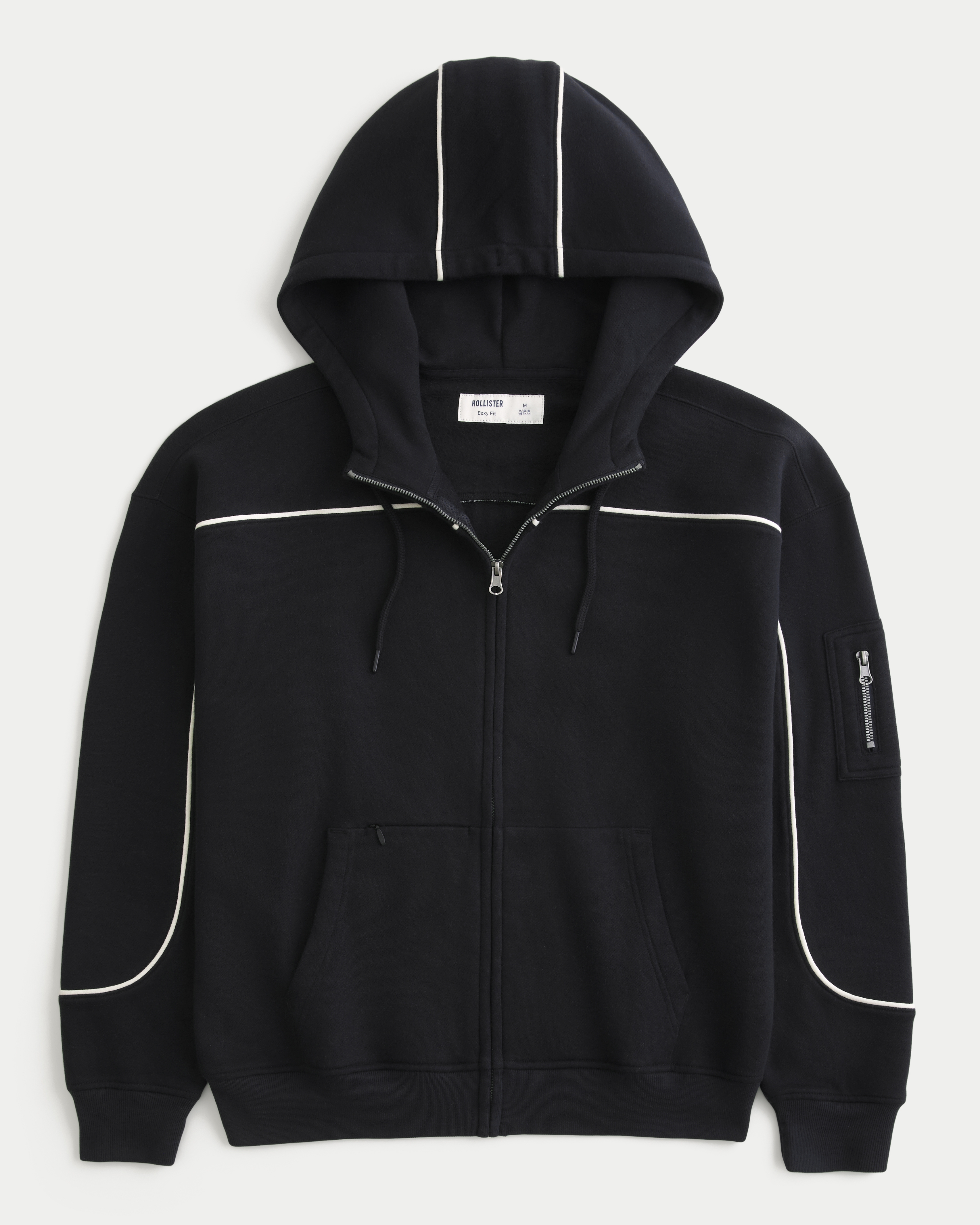 Boxy Zip-Up Snorkel Hoodie