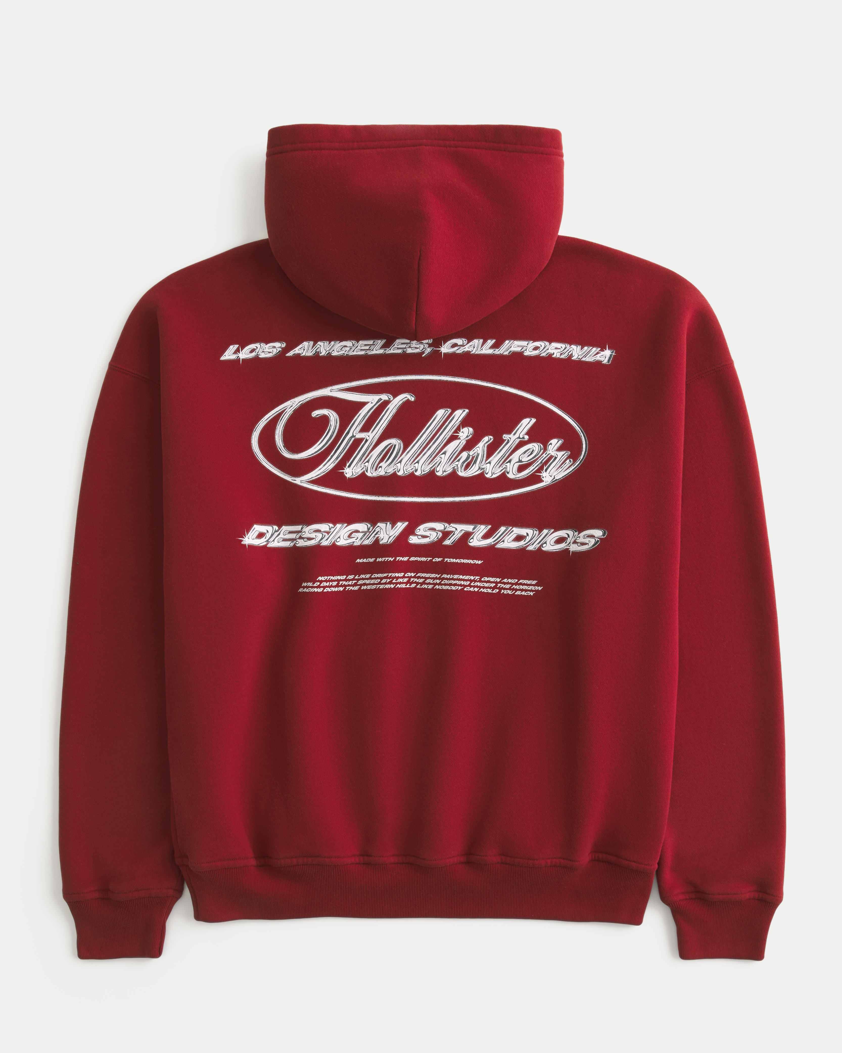 Boxy Chrome Logo Graphic Hoodie