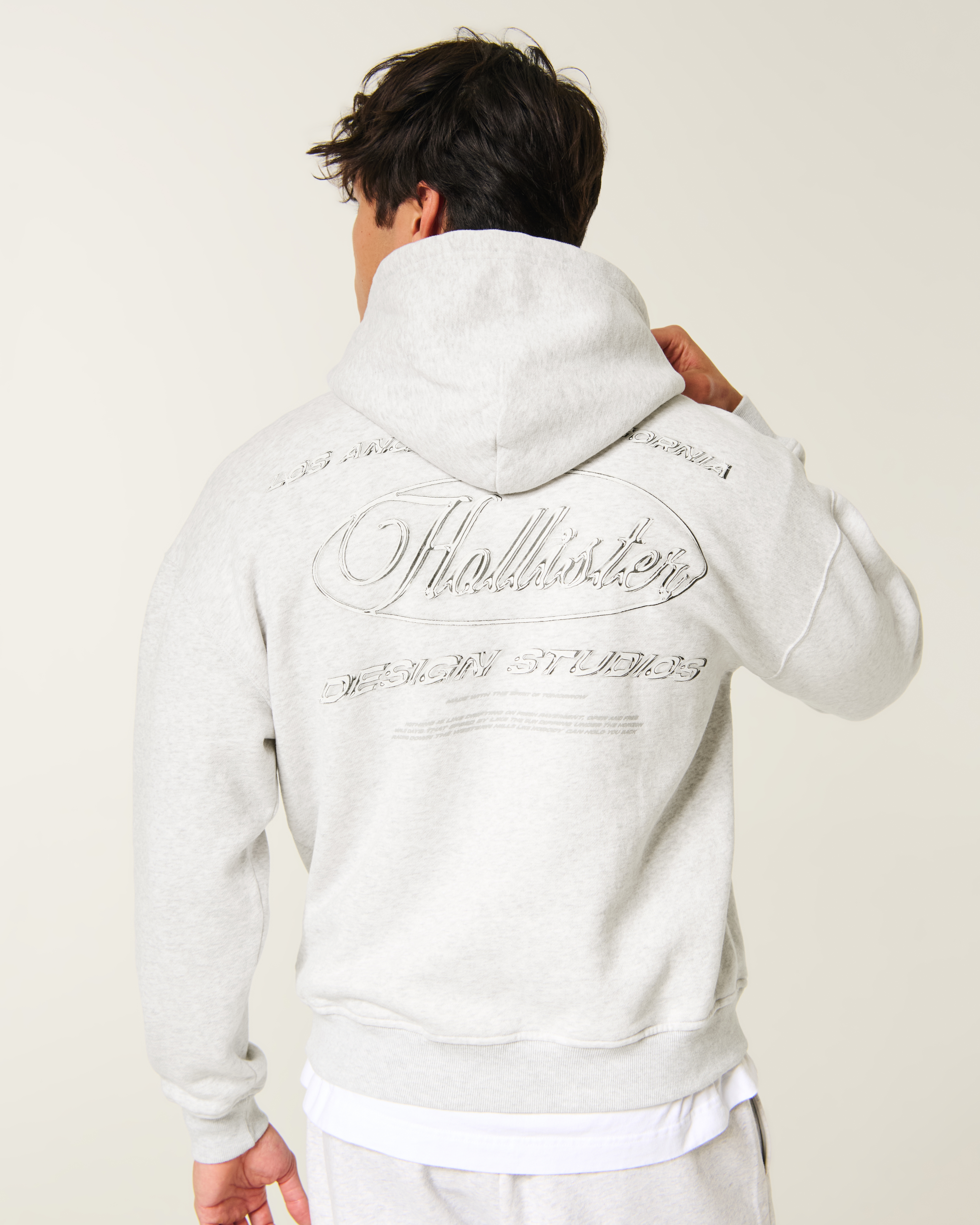 Boxy Chrome Logo Graphic Hoodie