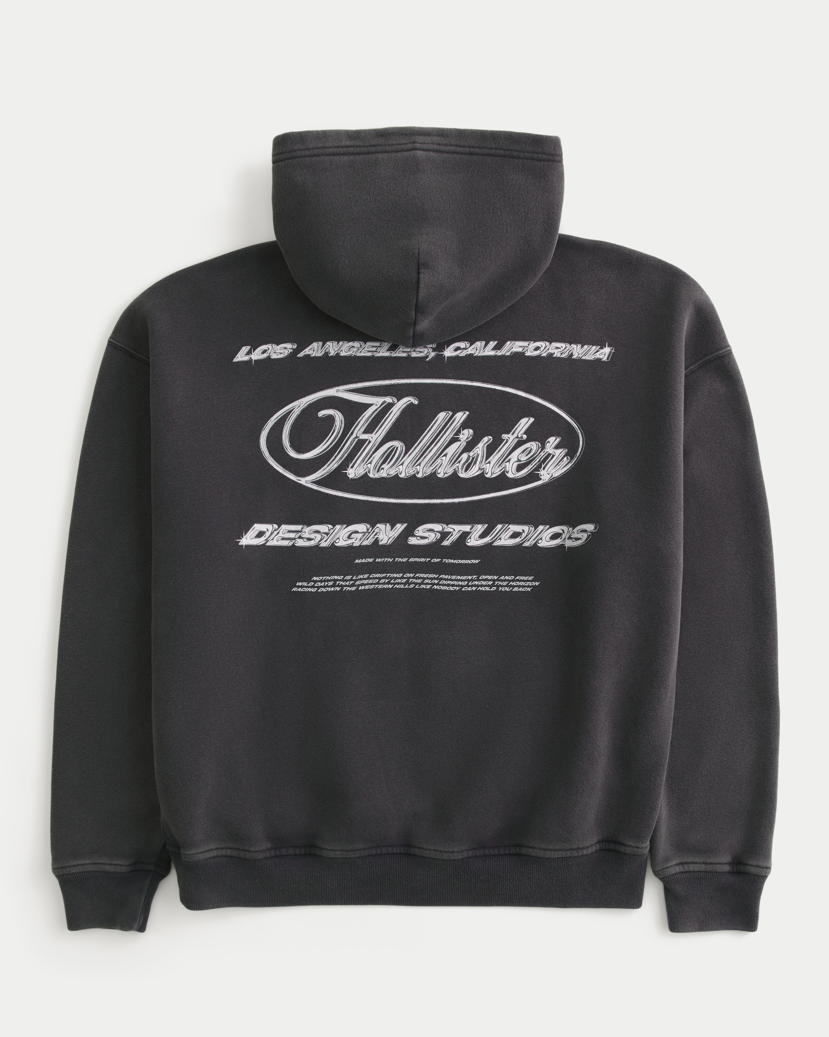 Boxy Chrome Logo Graphic Hoodie