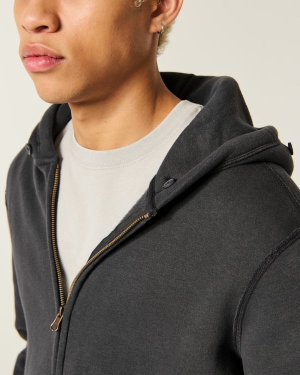 Men's Faux Fur Trim Zip-Up Hoodie | Men's Tops | HollisterCo.com