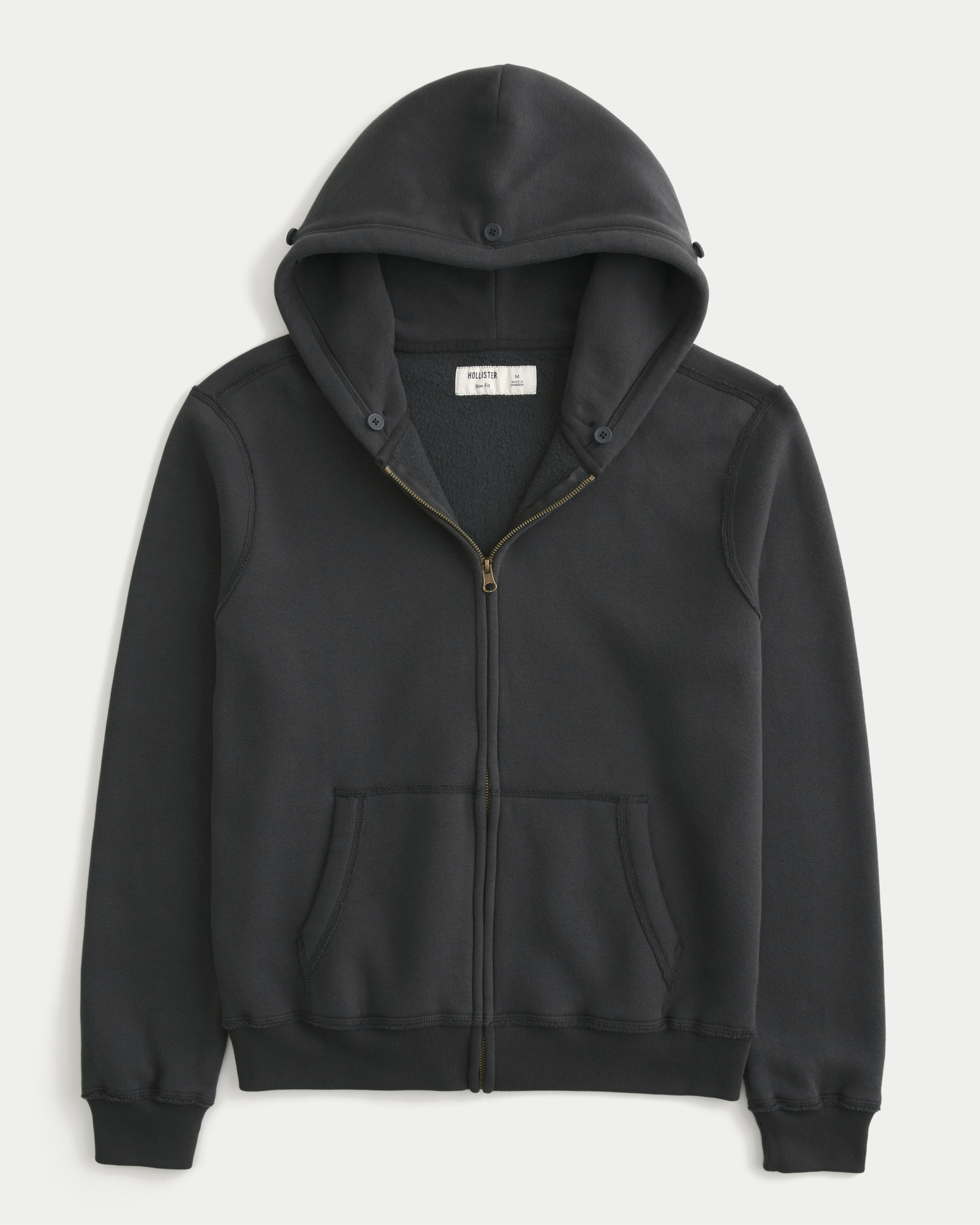 Men's Faux Fur Trim Zip-Up Hoodie | Men's Tops | HollisterCo.com