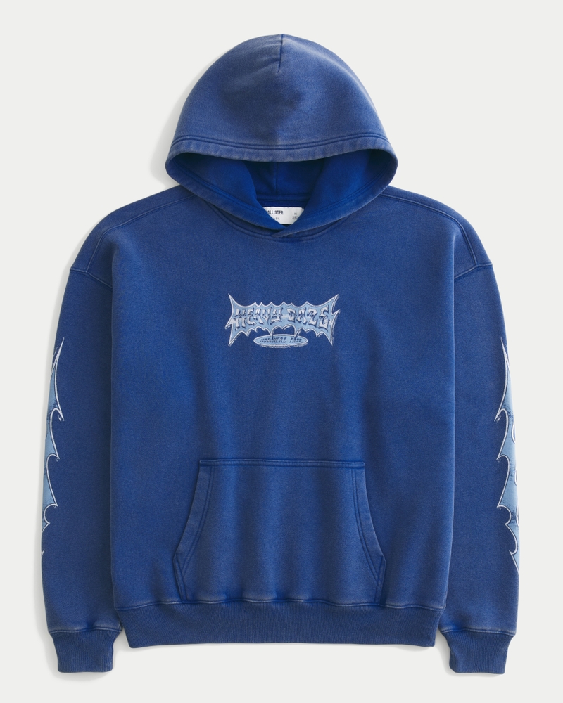 Men's Boxy Heavy Daze Graphic Hoodie | Men's Tops | HollisterCo.ca