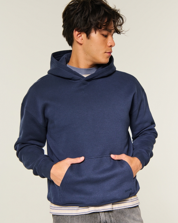 Boxy Hoodie, Navy view 1