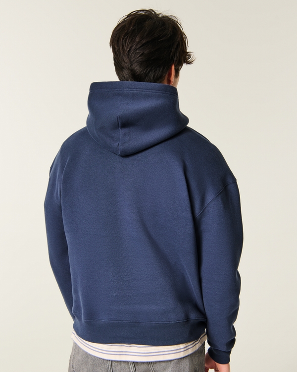 Boxy Hoodie, Navy view 2