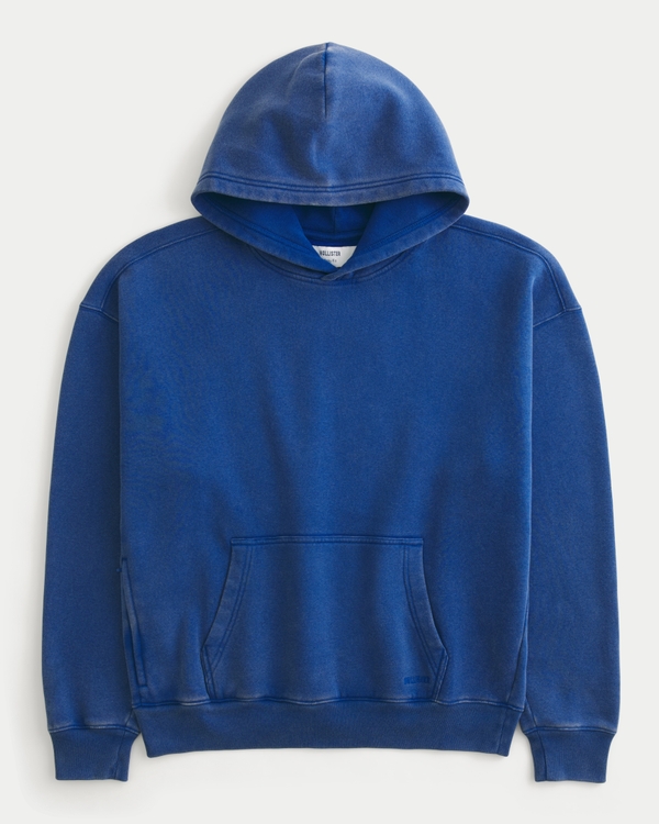 Boxy Hoodie, Blue view 1