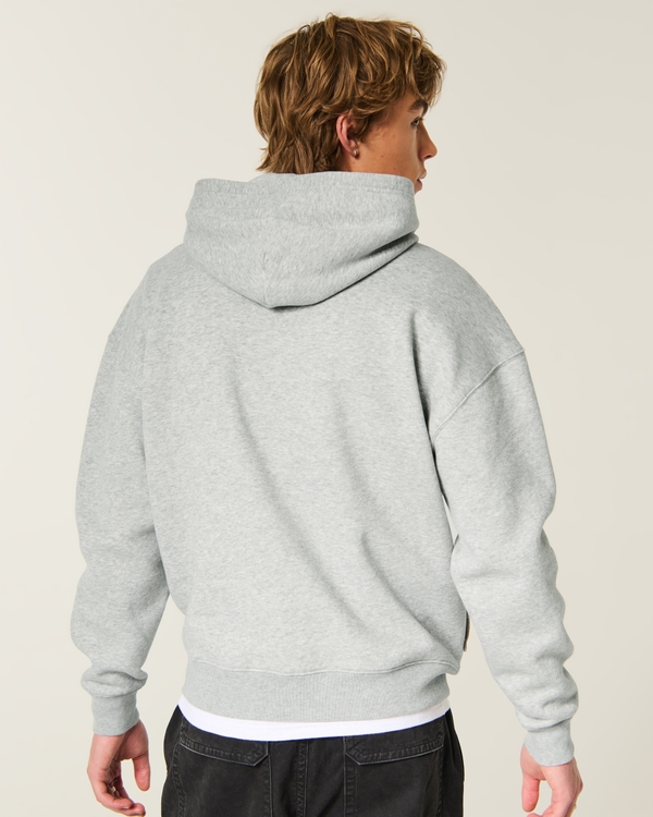 Boxy Hoodie, Heather Gray view 2