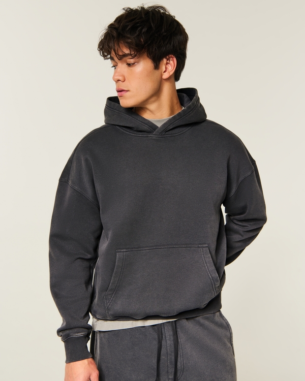 Boxy Hoodie, Black view 1