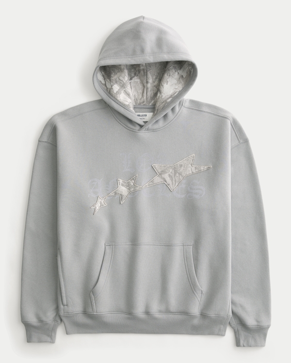 Boxy Hoodie, Gray view 1