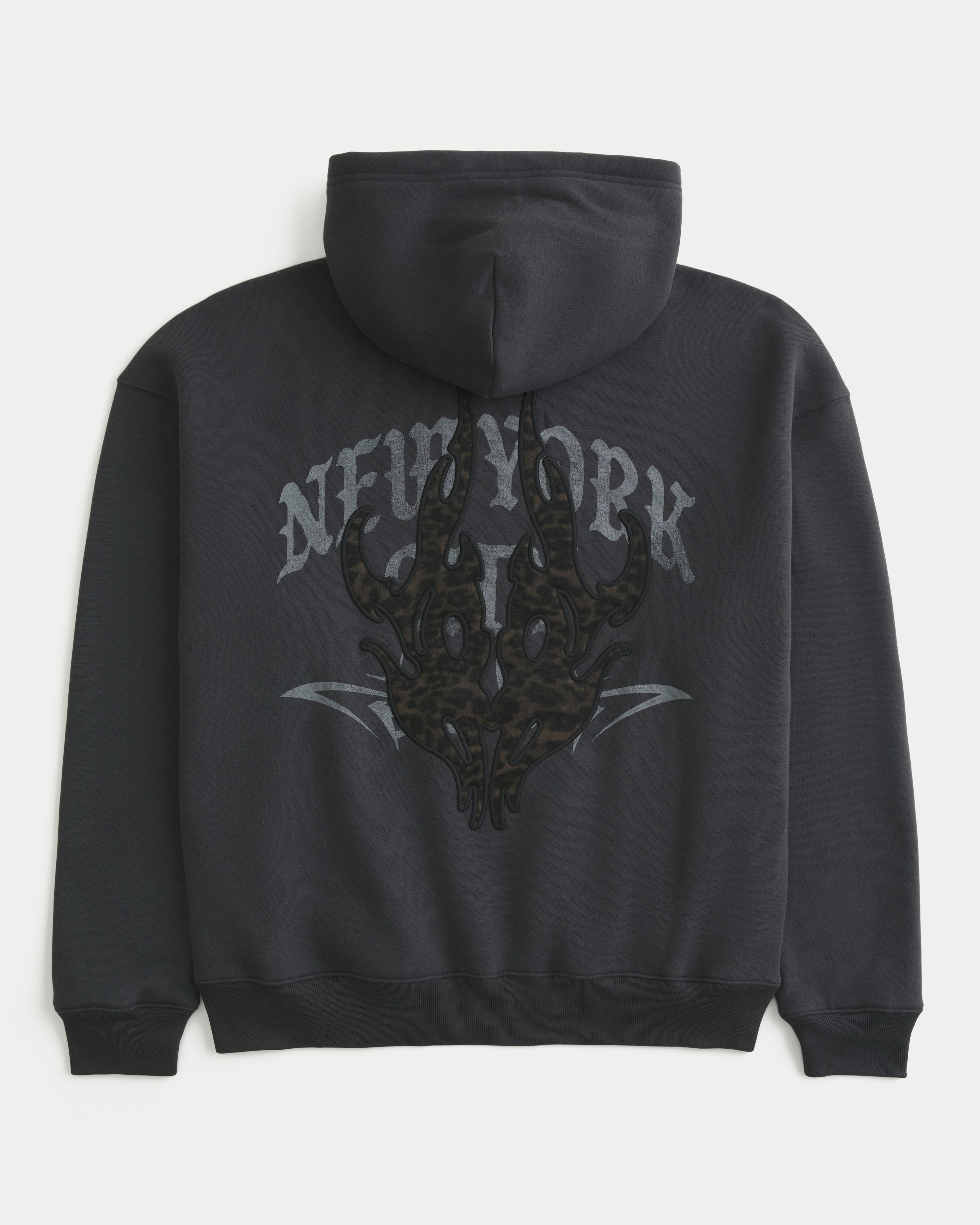 Boxy New York City Graphic Hoodie