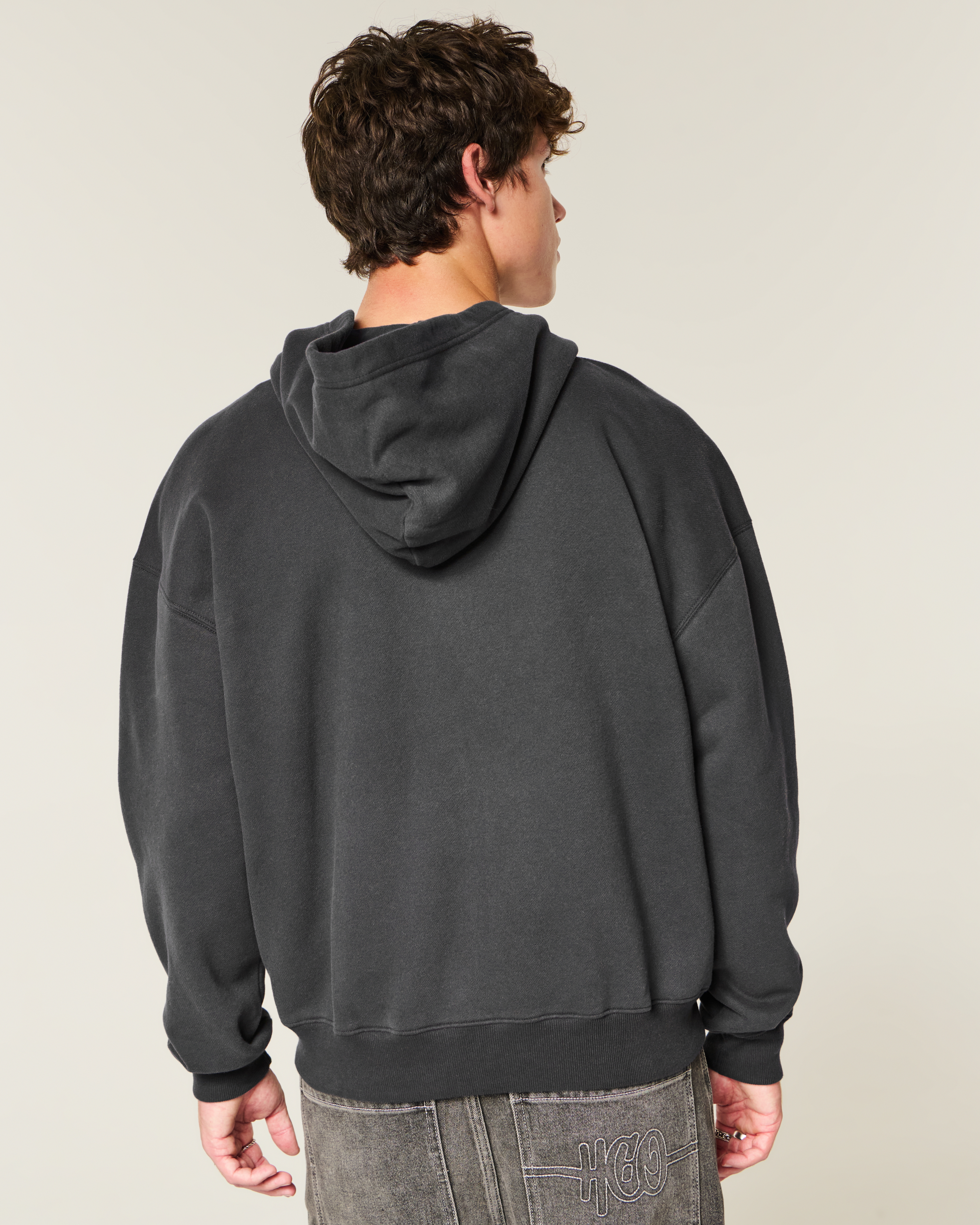 Boxy Zip-Up Purdue University Boilermakers Graphic Hoodie