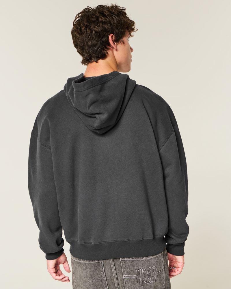 Men's Boxy Zip-Up Purdue University Boilermakers Graphic Hoodie