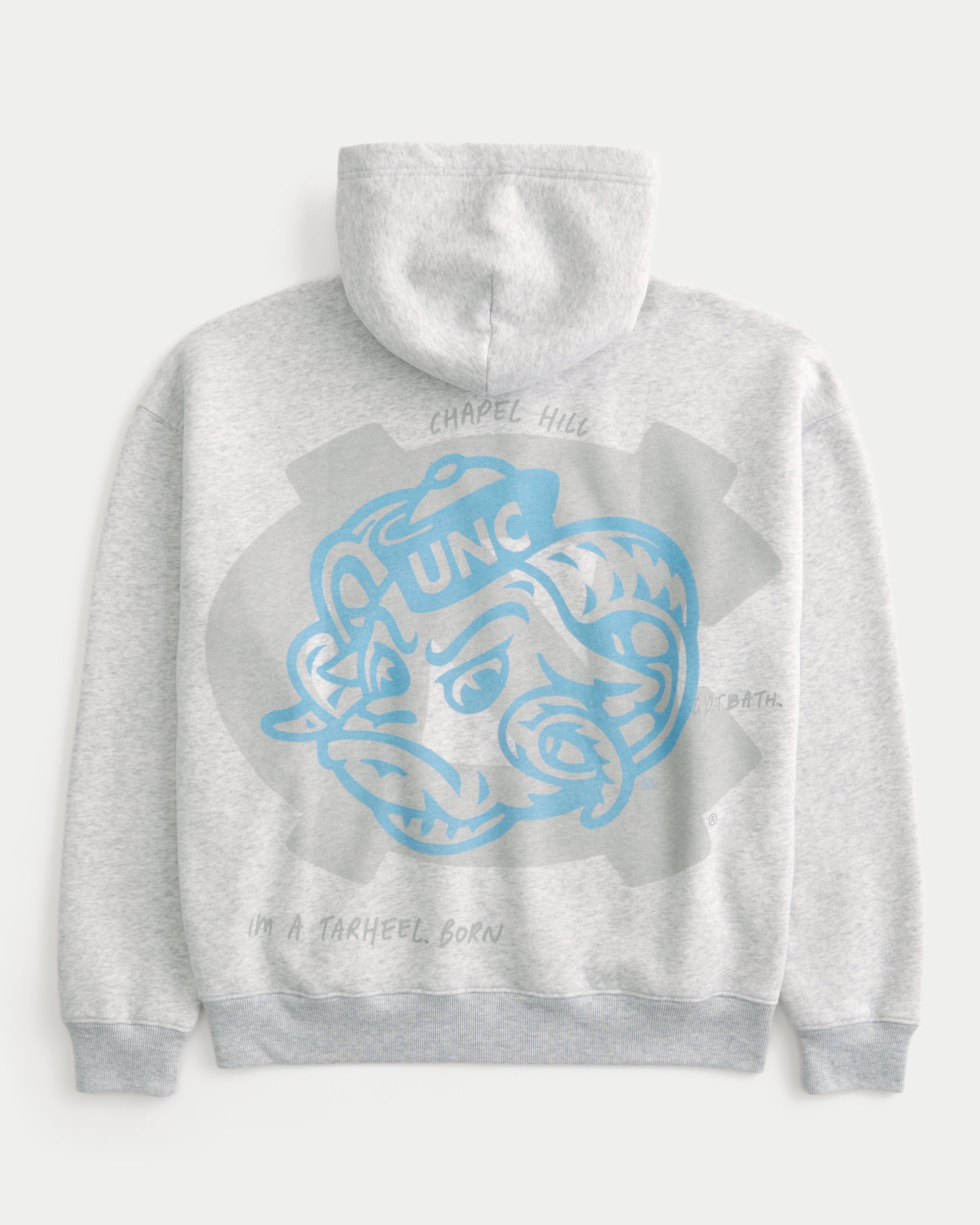 Boxy Zip-Up University of North Carolina at Chapel Hill Tar Heels Graphic Hoodie