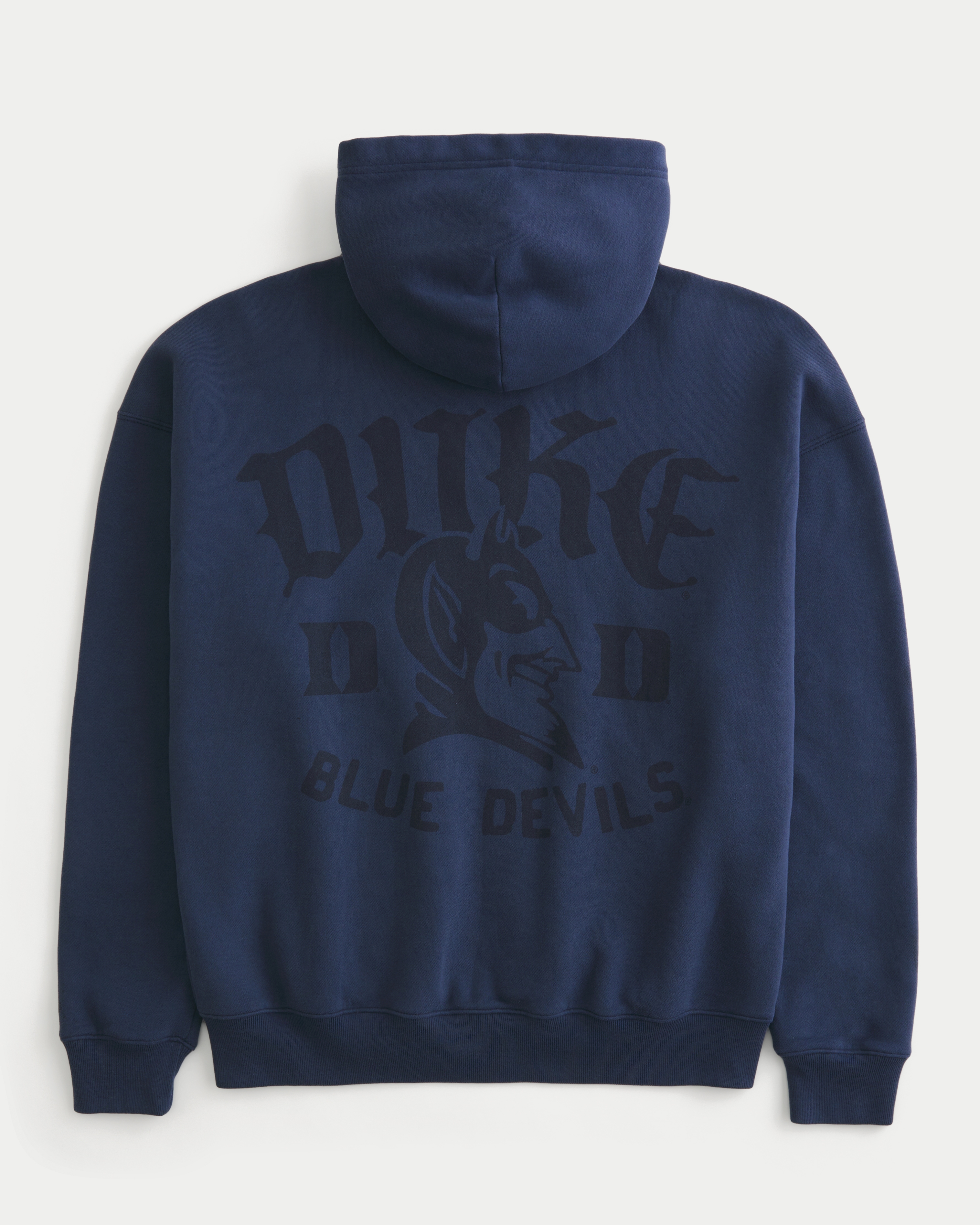 Boxy Zip-Up Duke University Blue Devils Graphic Hoodie