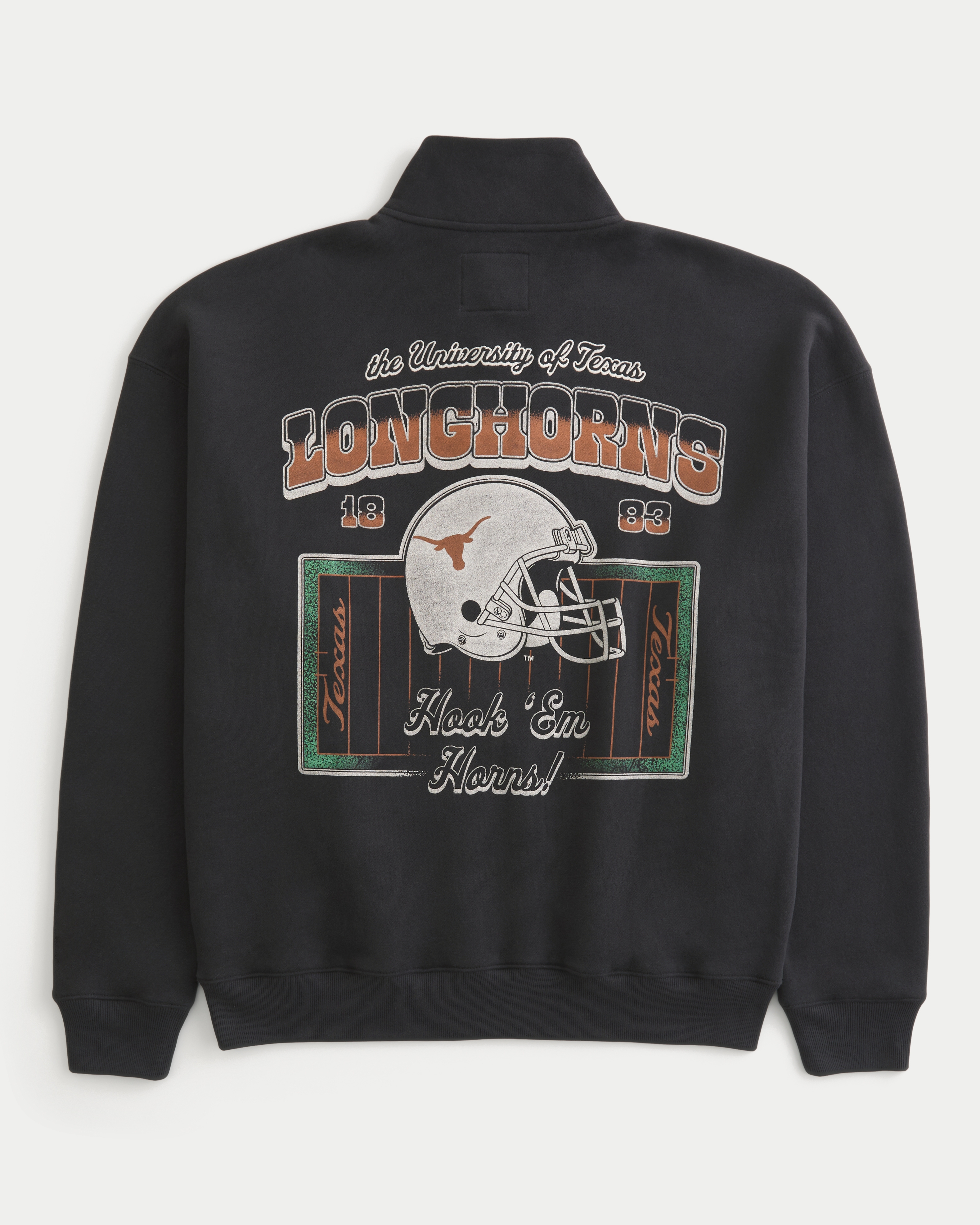 Boxy University of Texas at Austin Longhorns Graphic Quarter-Zip Sweatshirt