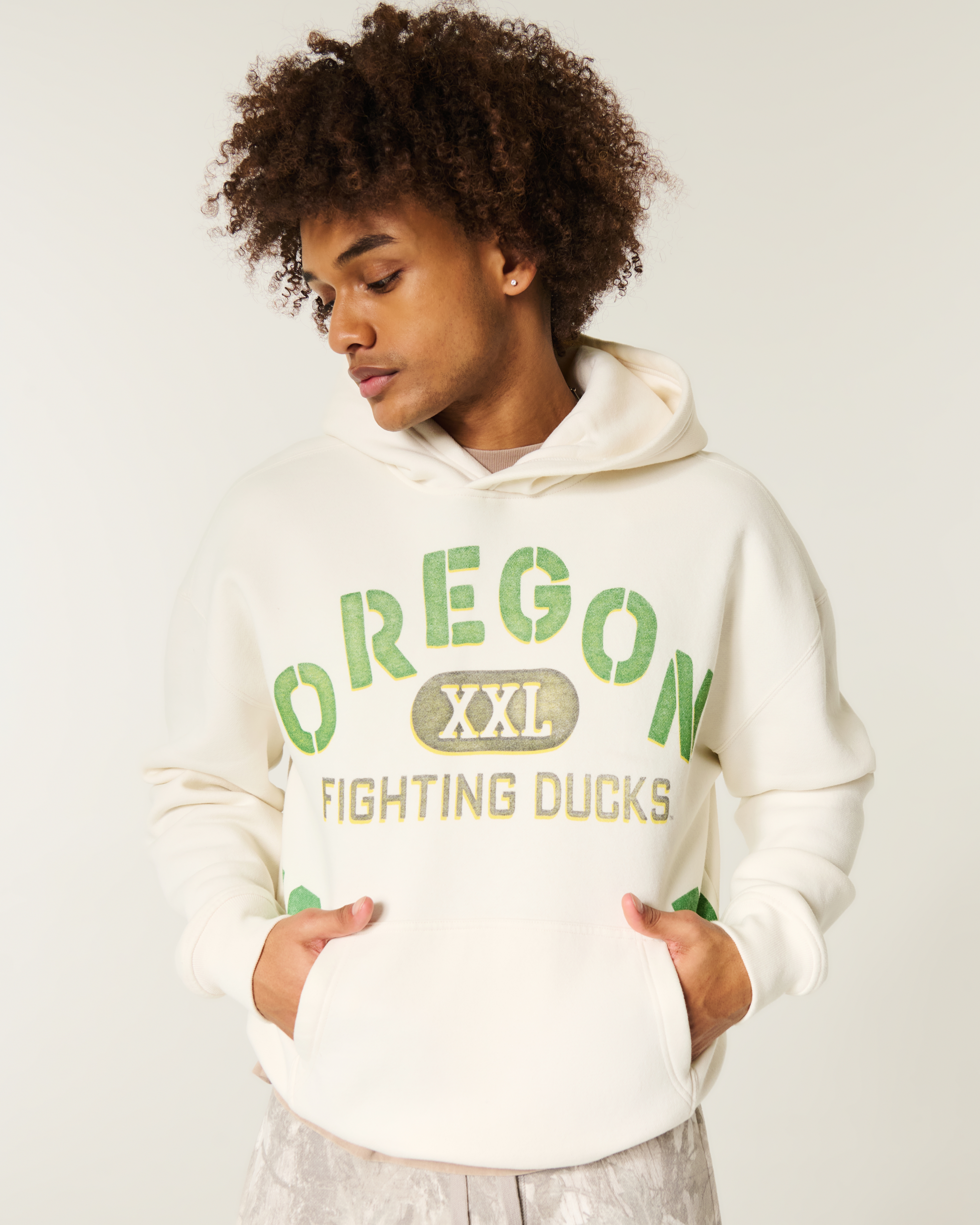 Boxy University of Oregon Ducks Graphic Hoodie