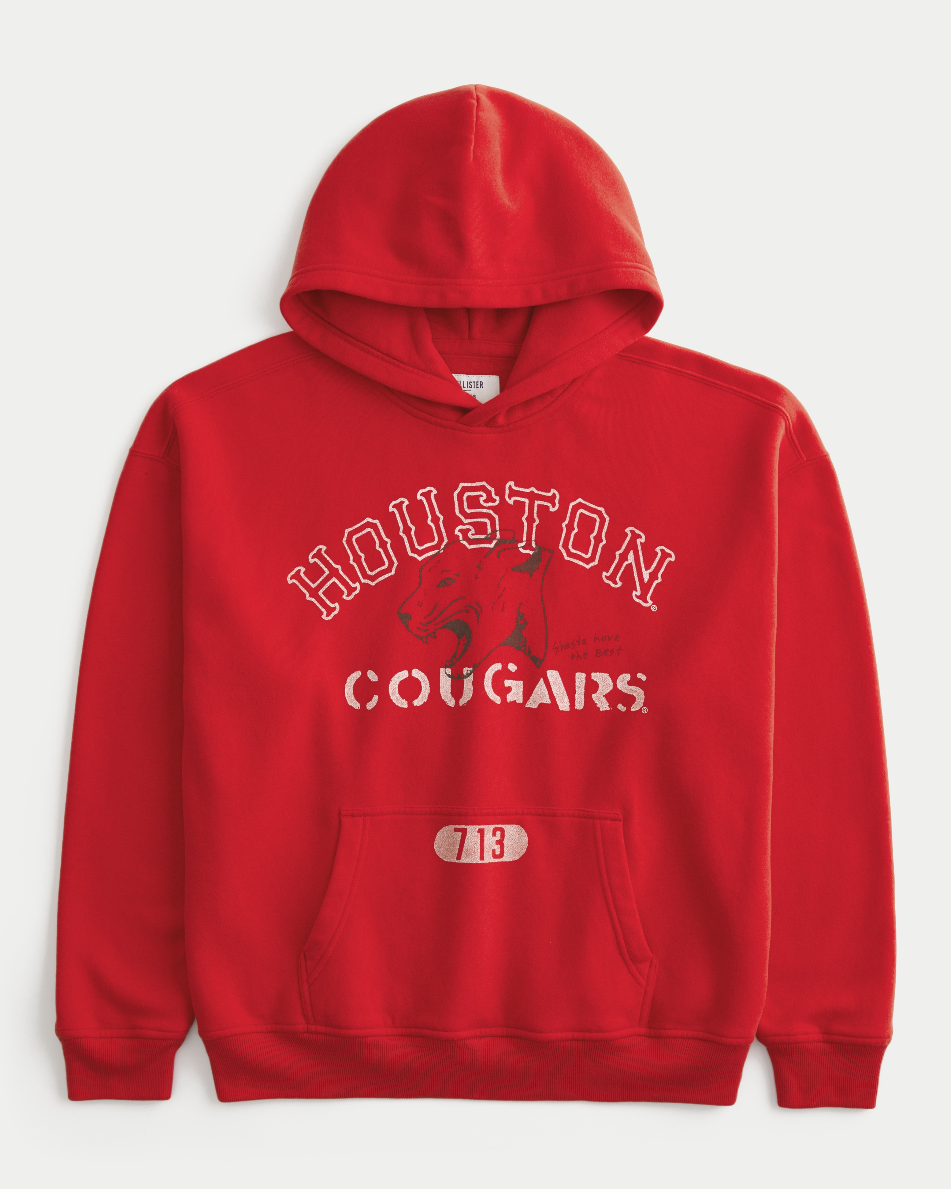 Boxy University of Houston Cougars Graphic Hoodie