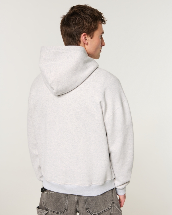 Boxy The Ohio State University Buckeyes Graphic Hoodie, Light Heather Gray view 2