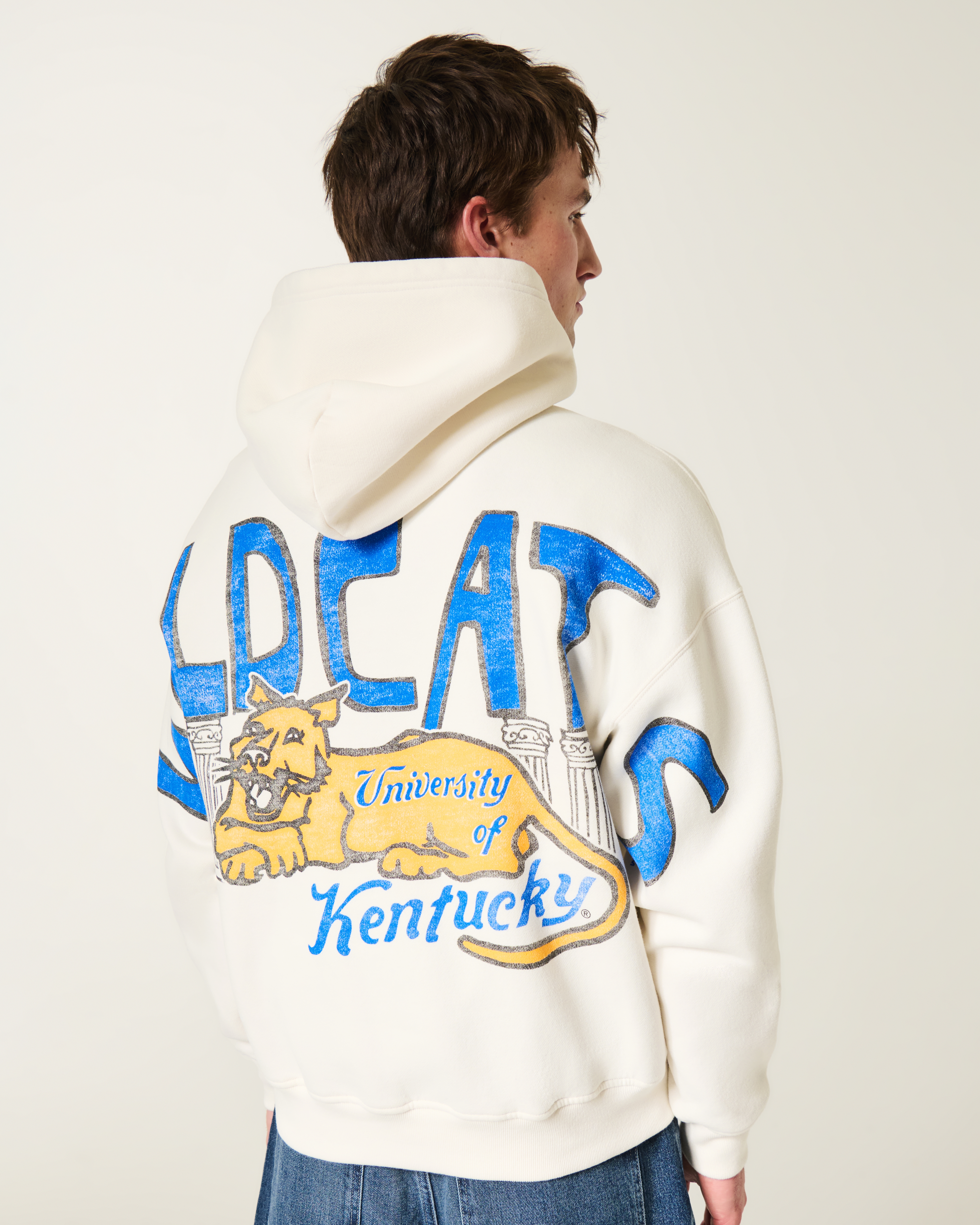 Boxy University of Kentucky Wildcats Graphic Hoodie