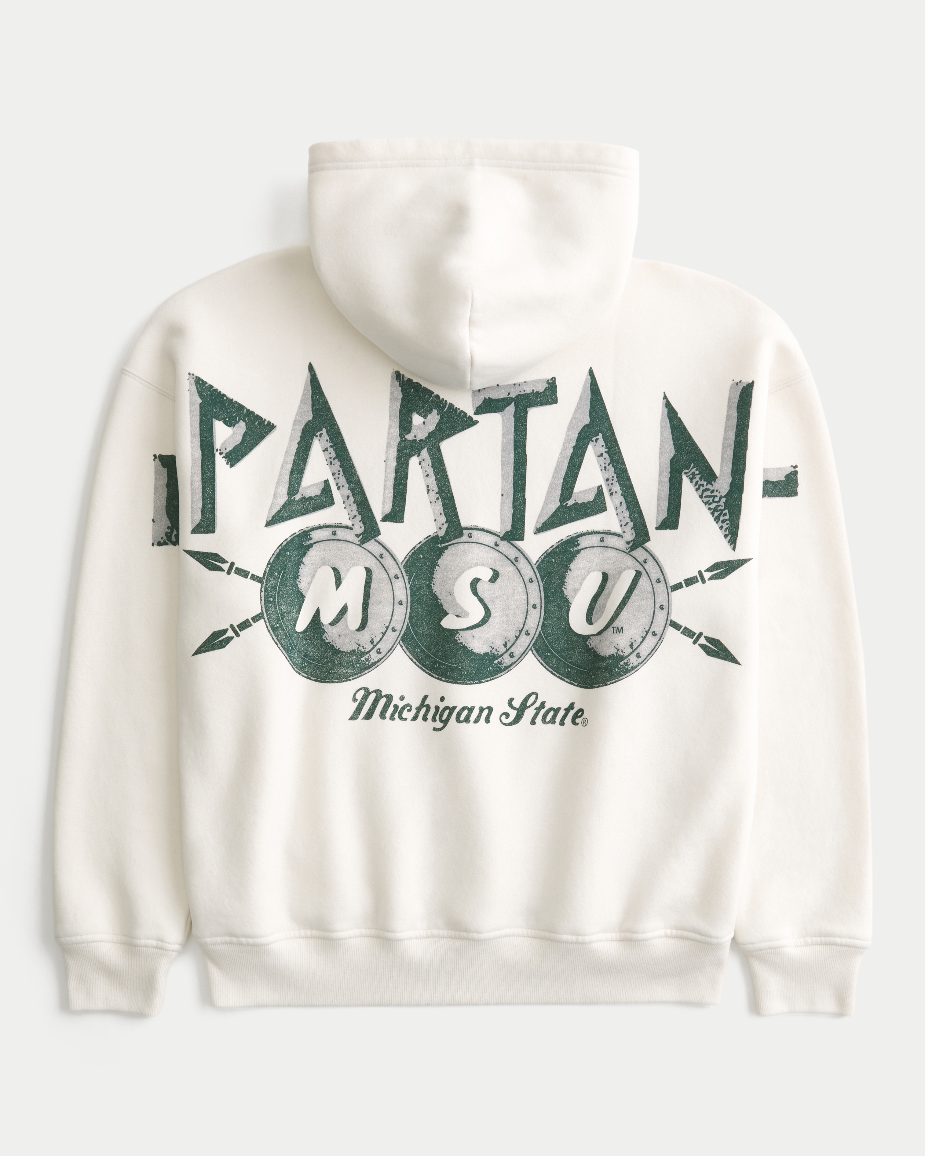 Boxy Michigan State University Spartans Graphic Hoodie