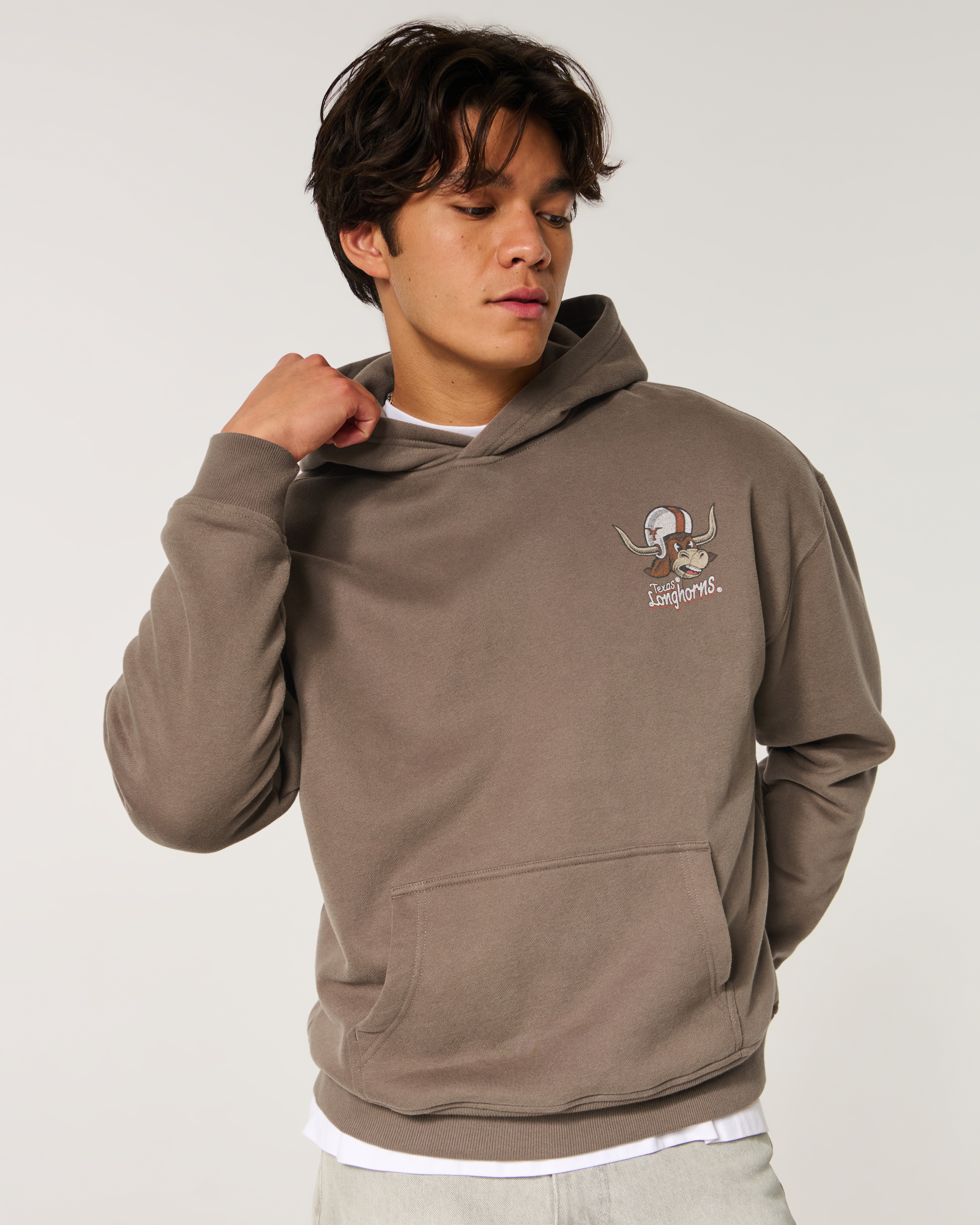 Boxy University of Texas at Austin Longhorns Graphic Hoodie
