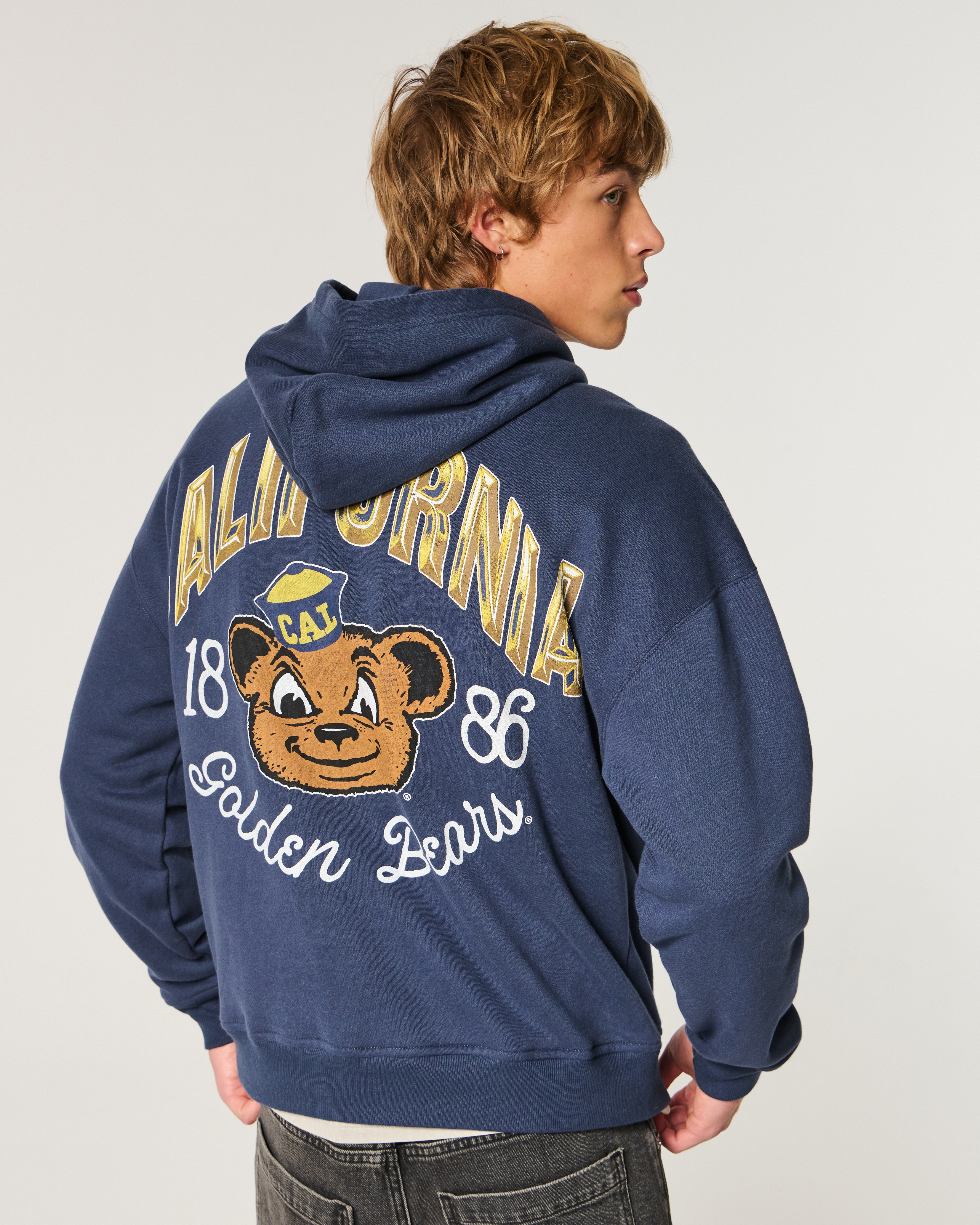 Boxy University of California Golden Bears Graphic Hoodie